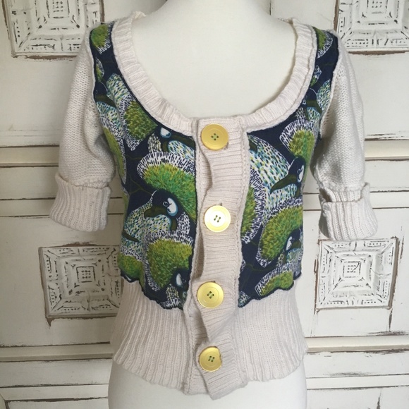 Anthropologie Sweaters - Anthopologie Moth Asian Cardigan Sweater Wool M